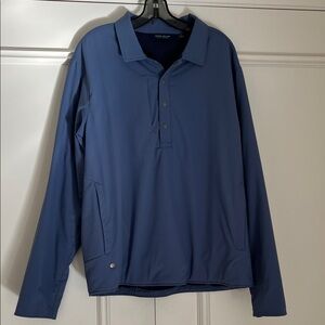 Peter Millar Men's Casual Blue Button Pullover
